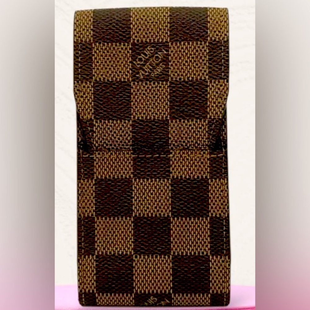 Authentic Louis Vuitton Damier Ebene Cigarette Case Lipsticks Tampons Purfumes